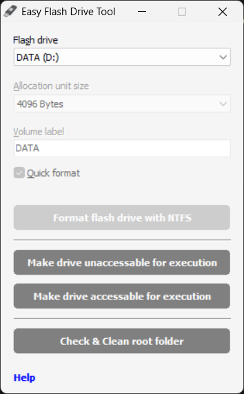 Easy Flash Drive Tool screenshot