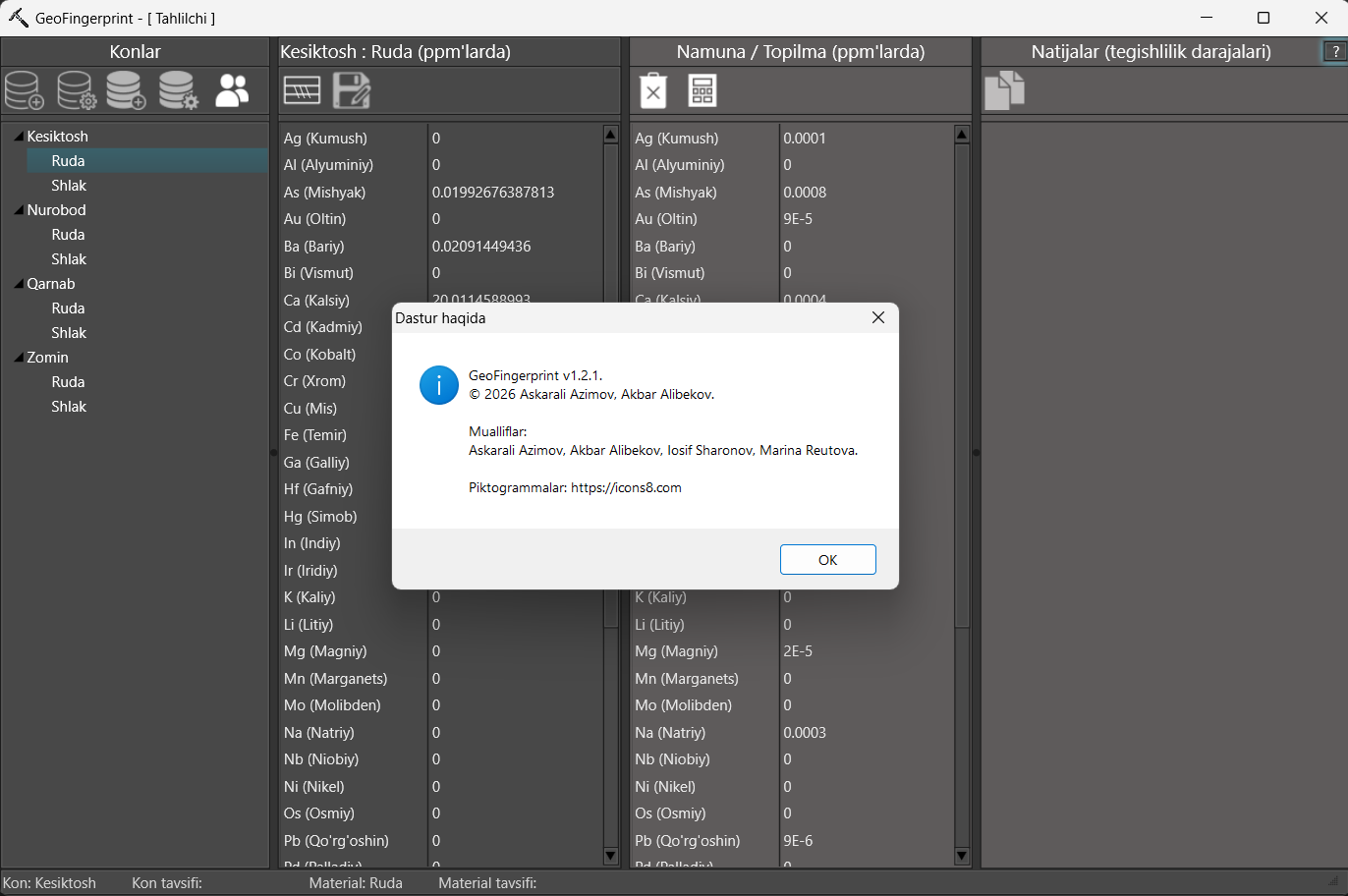 GeoFingerprint screenshot
